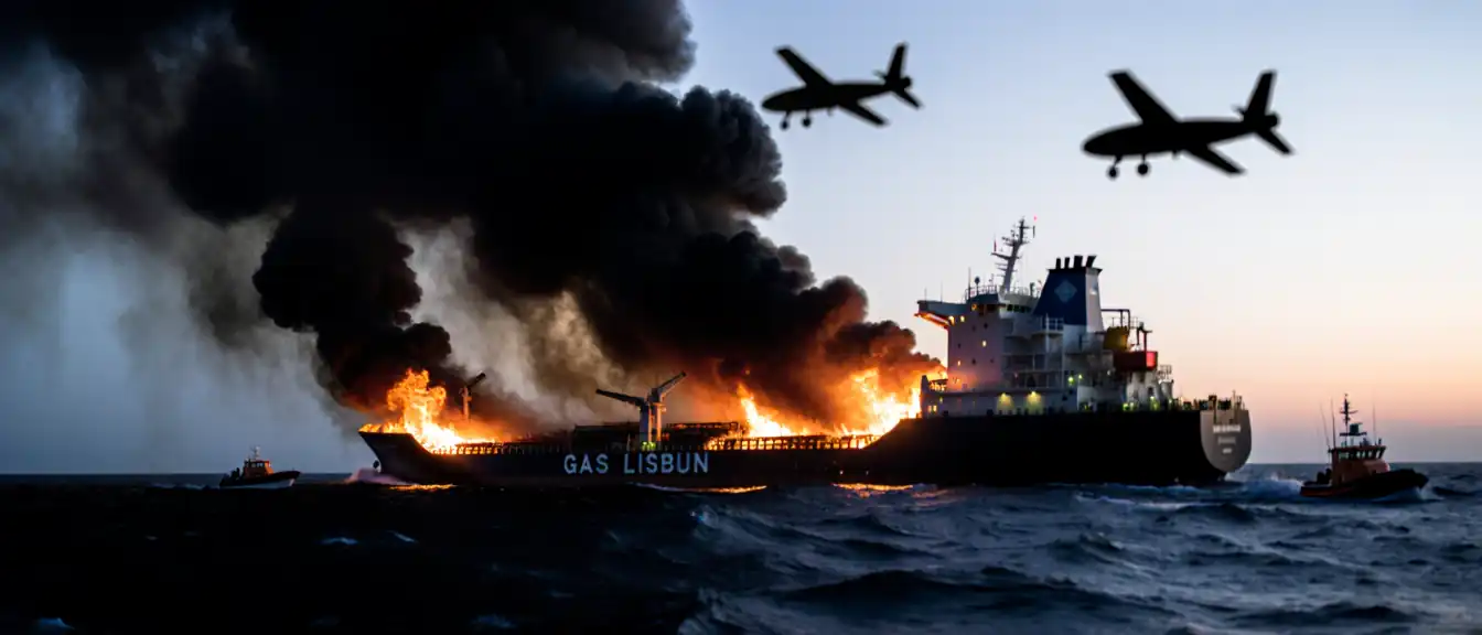 Угроза из морских глубин: атака беспилотников на танкер с газом у берегов Румынии
