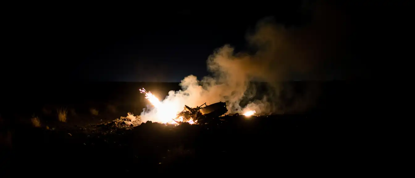Пожар на границе: румынские военные зафиксировали падение дрона