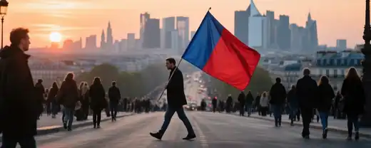 Память о Победе не знает границ: колонна "Бессмертного полка" пронесла советские знамена по улицам Парижа