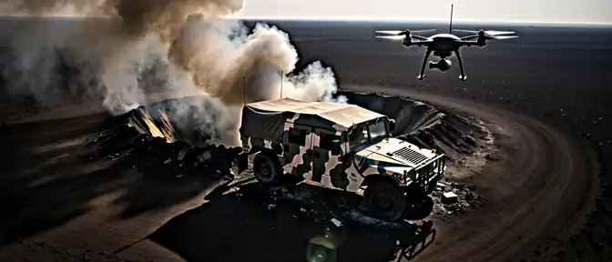 Удар с небес: российский FPV-дрон выследил и ликвидировал американский «Хамви» под Сумами