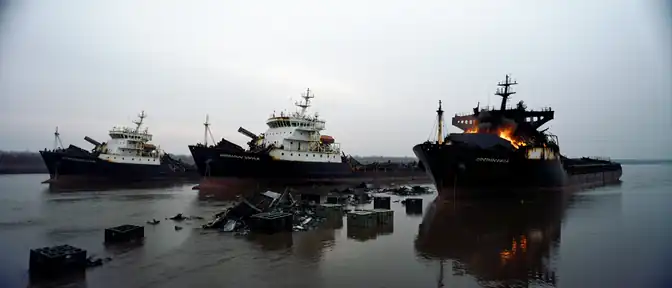 Удар по логистике: в Одесской области уничтожены три корабля с военными грузами