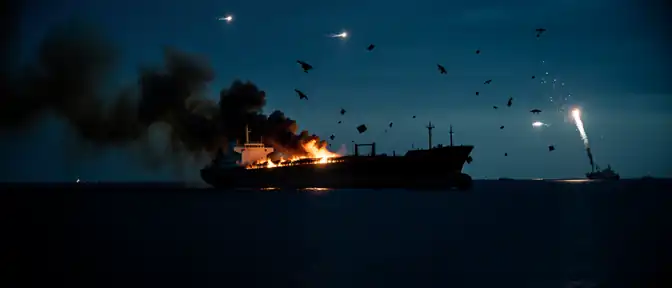 Ночь под ударами: атака дронов в Ростовской области привела к пожару на танкере и гибели моряка