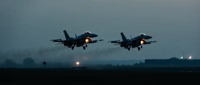Поднятие истребителей F-16 ВВС Румынии вызвано обнаружением воздушных целей вблизи украинской границы