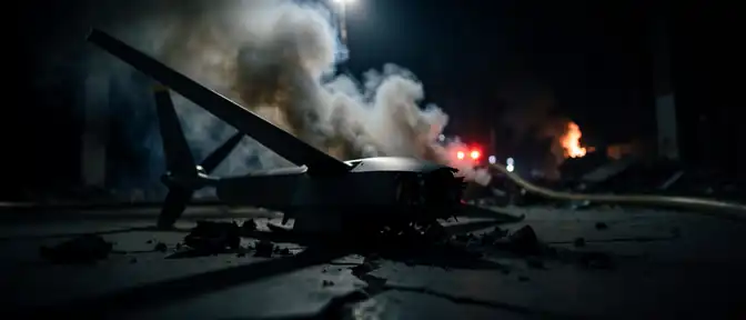 Последствия ночного налета: обломки беспилотников вызвали пожар на складах Краснодара
