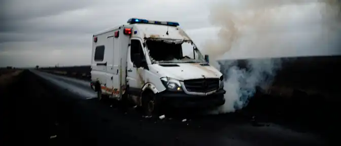 Повреждение автомобиля скорой помощи в Запорожской области произошло в результате атаки украинского беспилотника